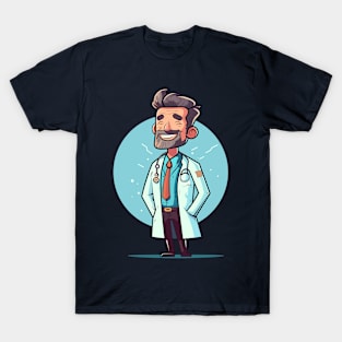 Smiling doctor in medical coat T-Shirt